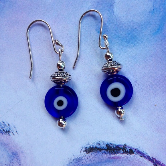 Turkish Evil Eye Earrings ✨ - Picture 2 of 2